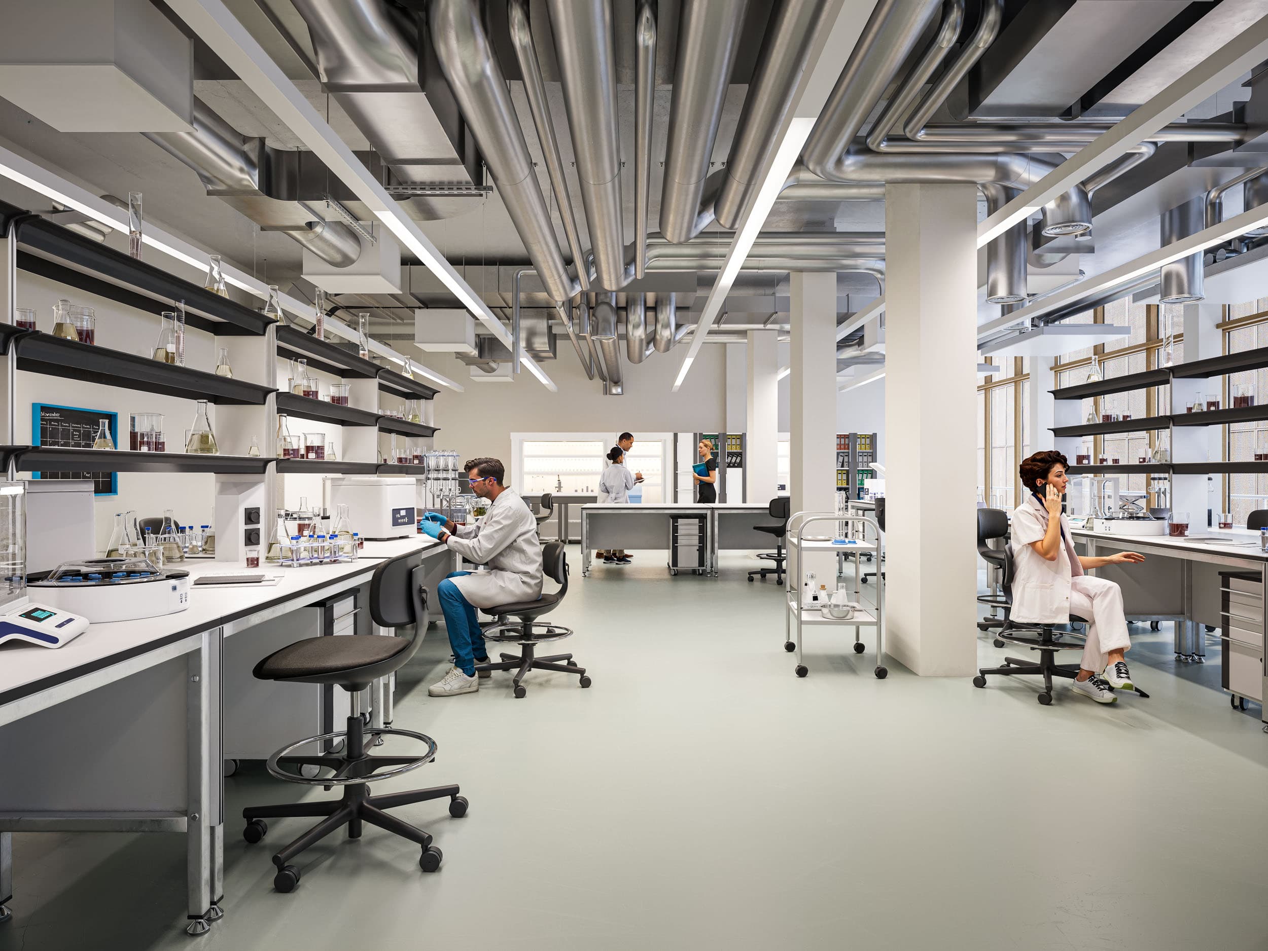 Die hochmodernen Labore in FLOW